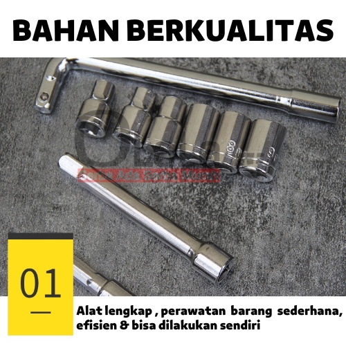 Kunci socket set 24pcs JL-1027