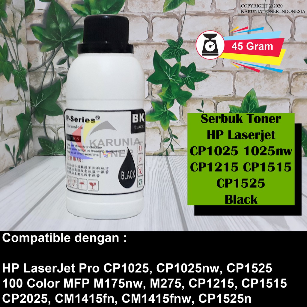 SERBUK / BUBUK TONER REFILL COLOR PRINTER CP1025 Black CE310A