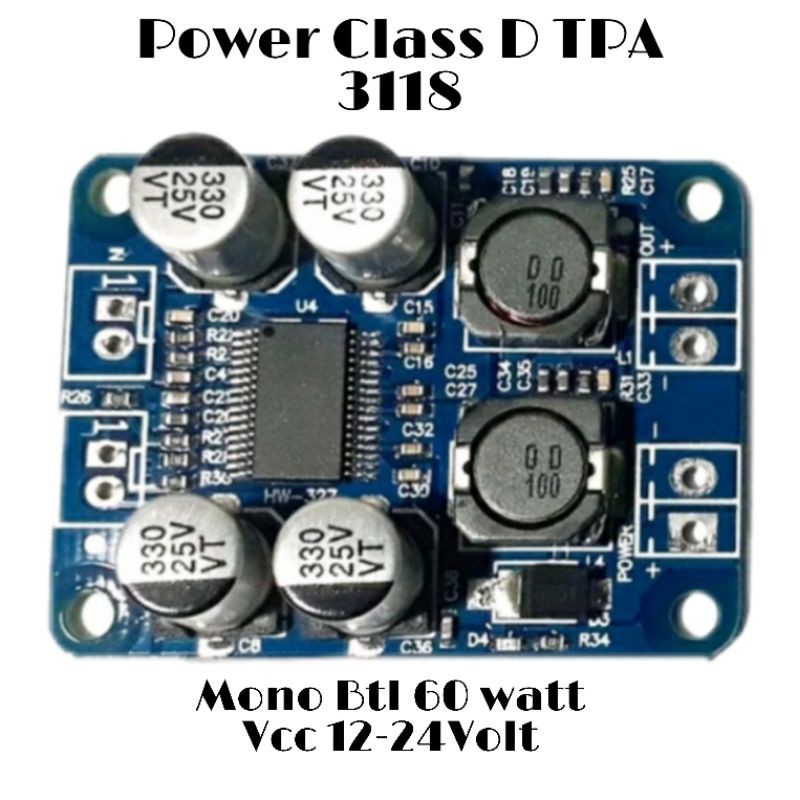 POWER CLASS D BTL TPA 3118 MONO 60 WATT