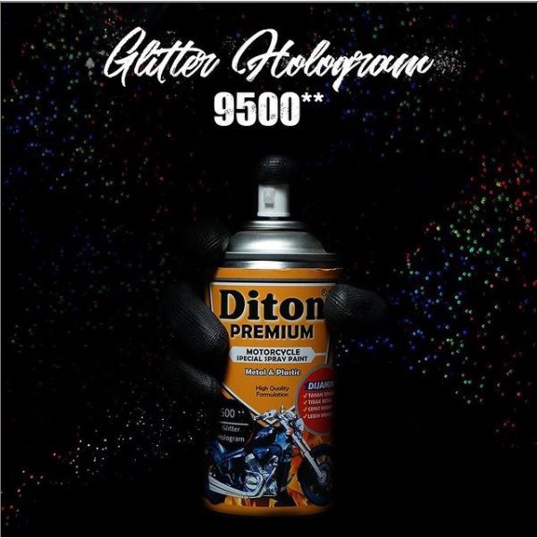 Cat Pilox Diton Premium Clear Glitter Hologram 300cc 9500 Sparkle Pylox Vernis Pernis Efek Pelangi