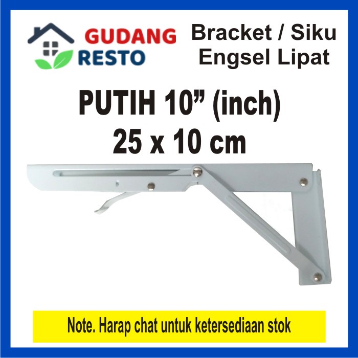 10&quot; inch Bracket Lipat / Siku / Engsel FOLDING Rak / Meja / DInding