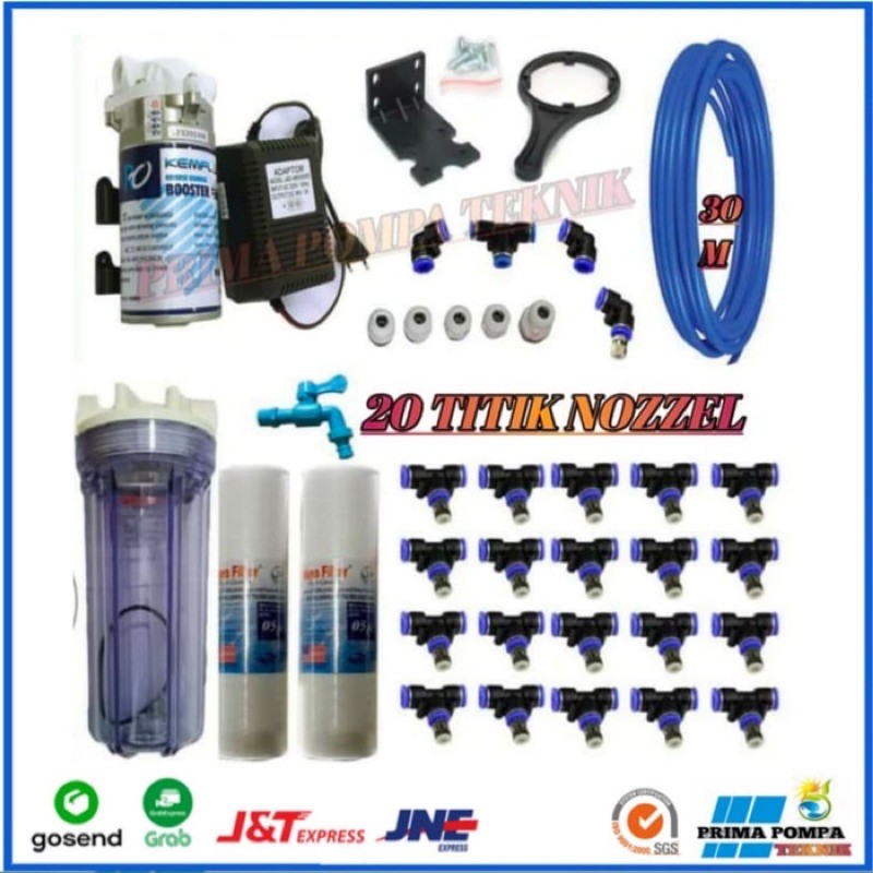 Mesin Kabut Walet Lengkap Set 20 Titik Nozzle Sprayer Misting Kabut