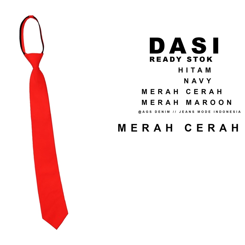 DASI HITAM POLOS PRIA WANITA TERBARU - MERAH