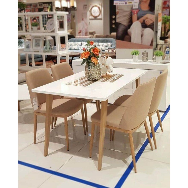 Meja makan medford meja makan set 4 kursi