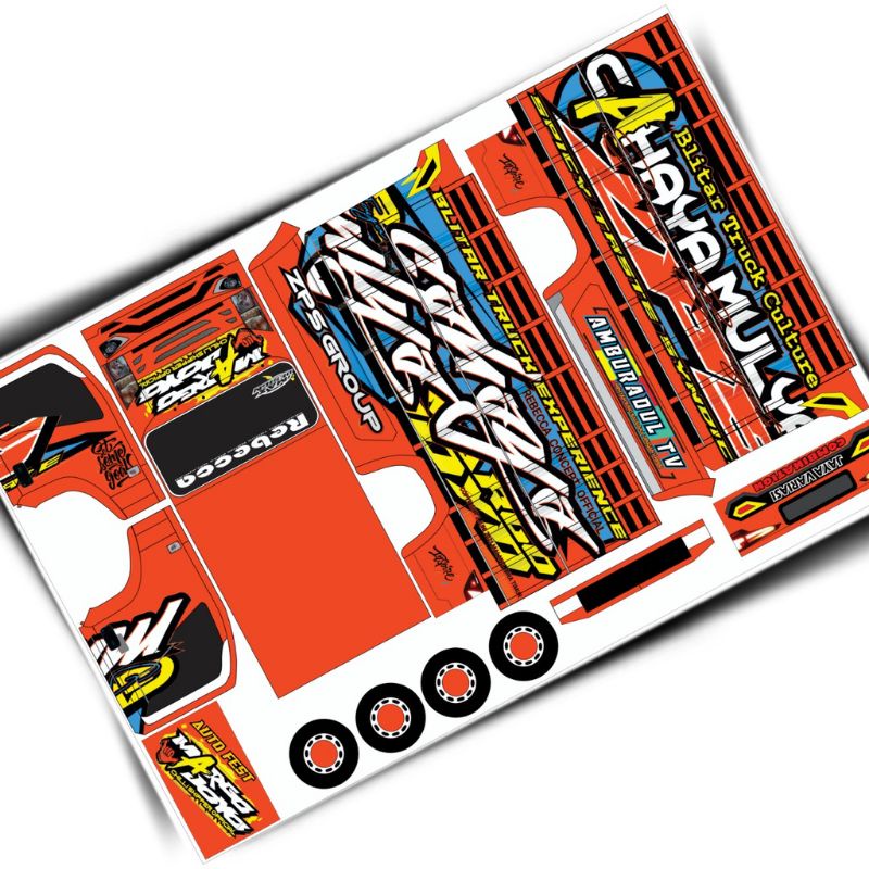 

stiker truk oleng/cahya mulya 30 cm