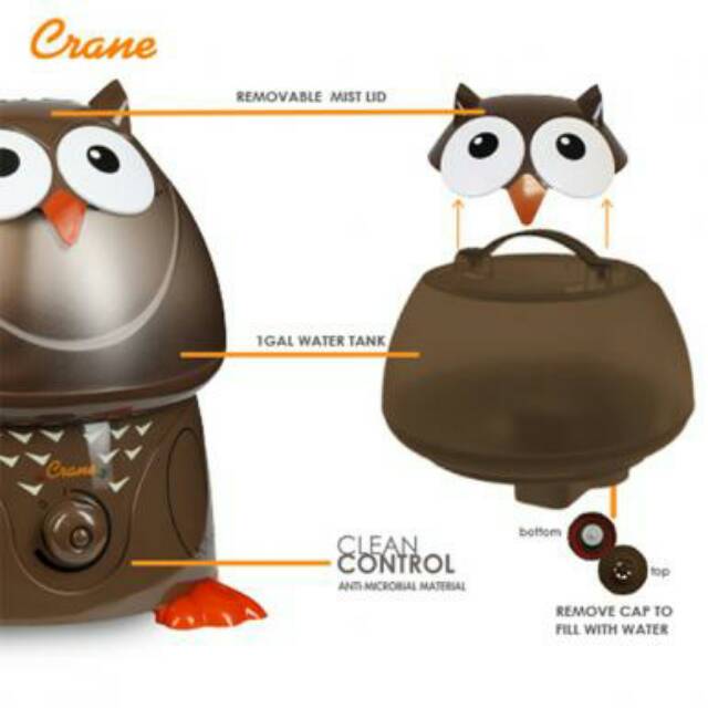 CRANE Adorable Ultrasonic Cool Mist Humidifier