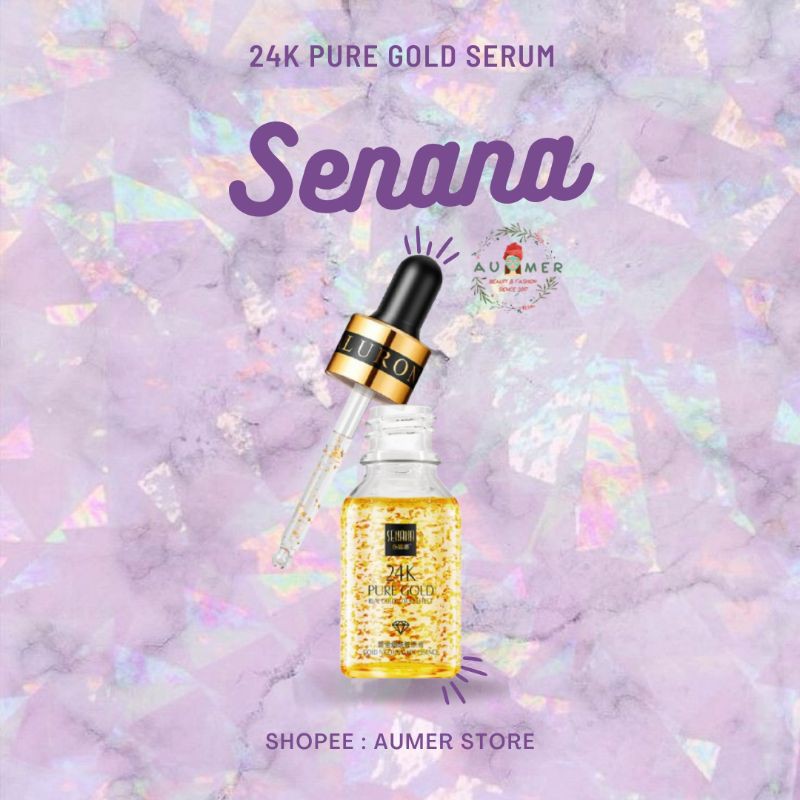 SERUM WHITENING GLOWING SENANA GOLD 24K SERUM KOREA PEMUTIH 24K PURE GOLD SKINCARE