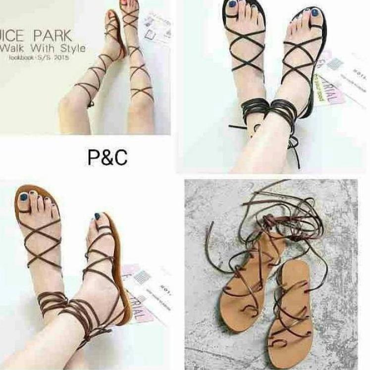 Modern.. sandal tali lilit panjang