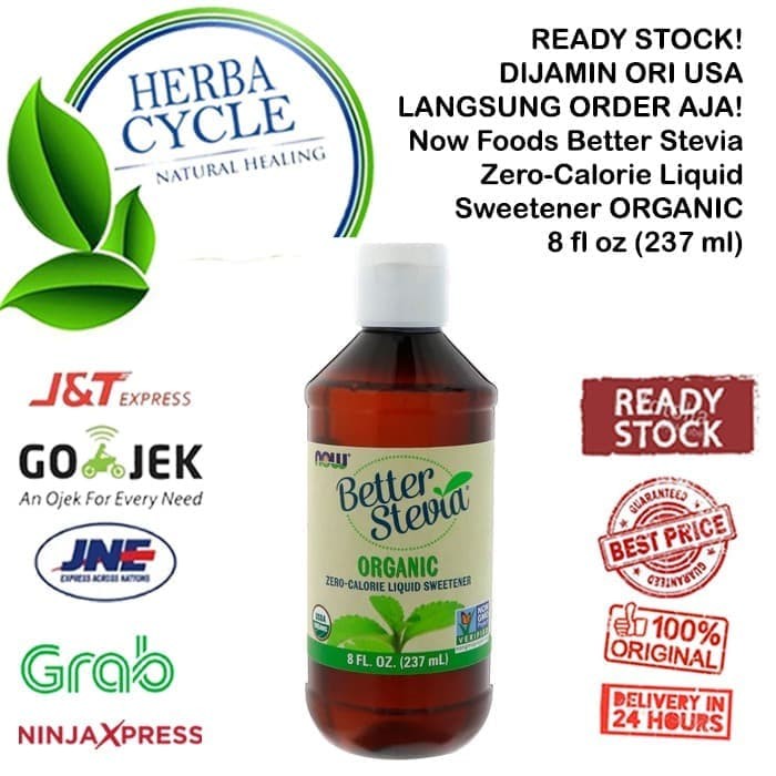 

Now Foods Better Stevia Organic (237ml) Pemanis Nol Kalori ORI USA NOW