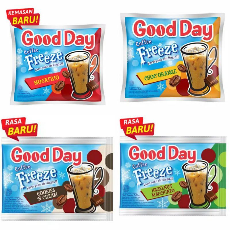 

NEW ! Kopi Good Day Duet MocaCaramello ChocoNut Freeze Mocafrio Hazelnut Macchiato Chocorange Cookies n Cream | Good day cappucino vanilla latte coolin moccacino chococina caribean nut salt caramello original