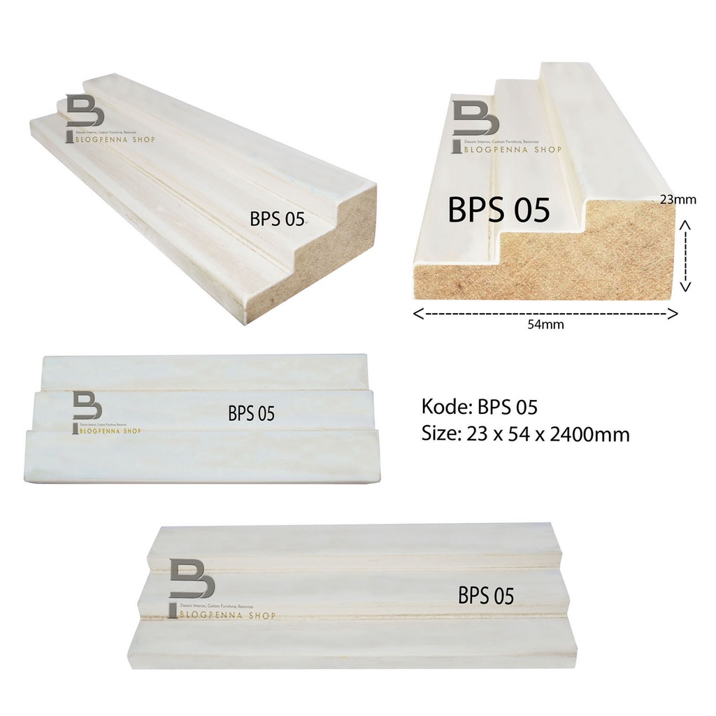 LIST KAYU BPS05 / LIS KAYU WAINSCOTING / WALL MOULDING / PANEL
