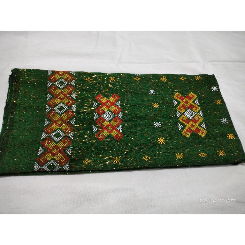 kain tenun Jepara paroki pabintik full emas motif toraja 3mx1,2m