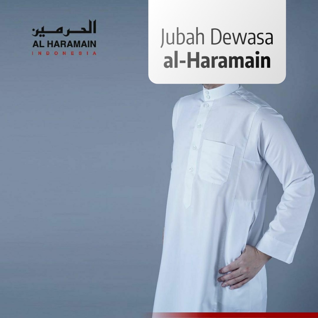 Jubah Al Haramain 100% Original/ GRATIS Peci Rajut dan Parfum