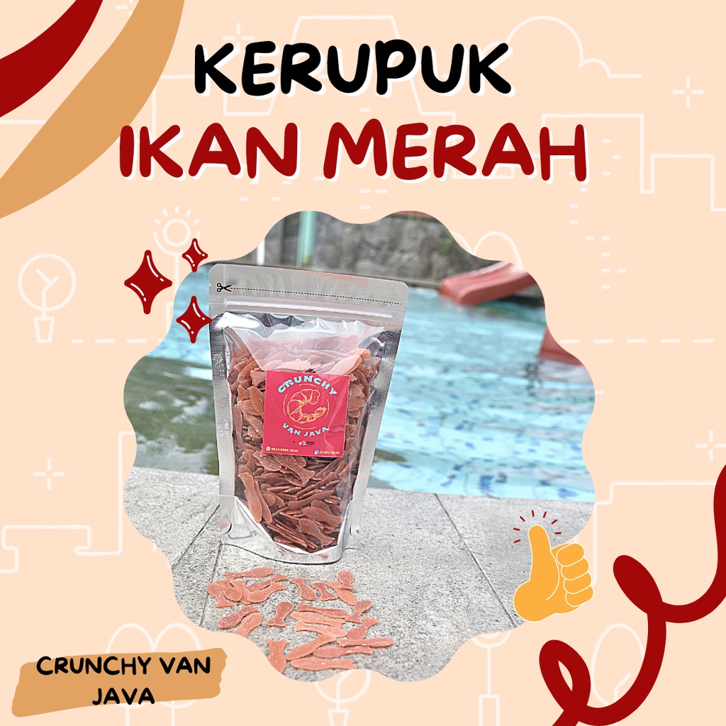 

KERUPUK IKAN MERAH/ KERUPUK SEBLAK MENTAH by CRUNCHY VAN JAVA