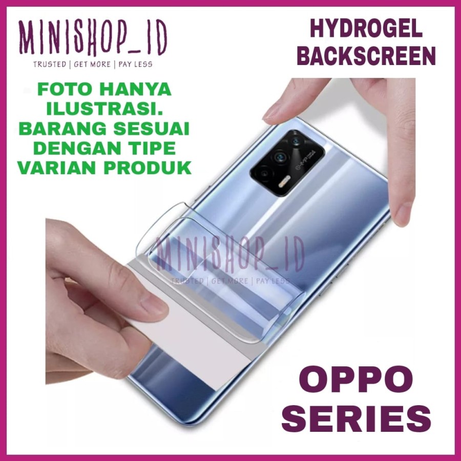 GEL CLEAR BACK OPPO A18 A38 A58 NFC A98 5G A78 4G A78 5GA77S A17K A17 A76 A96 A55 A16E ANTI GORES HYDROGEL BELAKANG BENING ANTI JAMUR SKIN GARSKIN TRANSPARAN