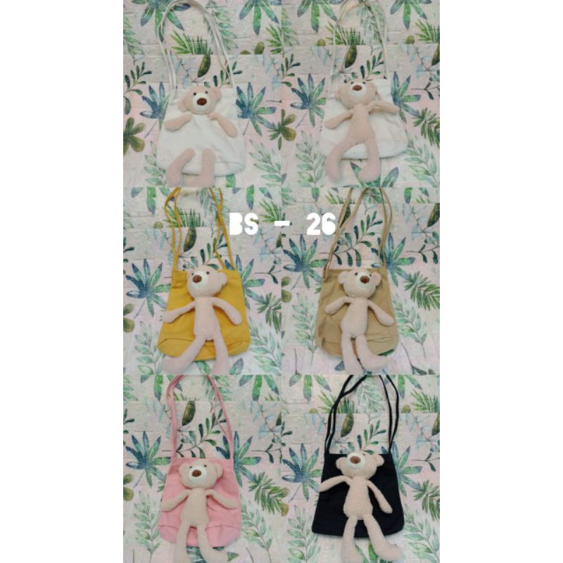 TAS SLEMPANG WARNA MOTIF BONEKA / TAS SLEMPANG WANITA / BS-26