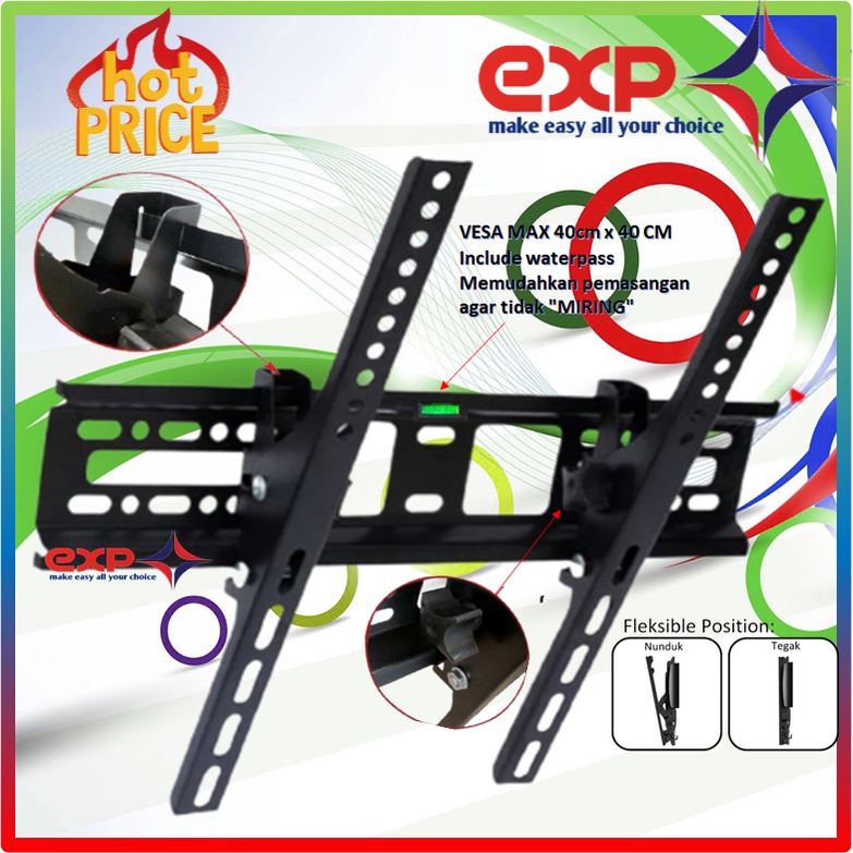 Garansi COCOK!! Bracket TV CHANGHONG 42&quot; s/d 55&quot; Waterpas adjustable position