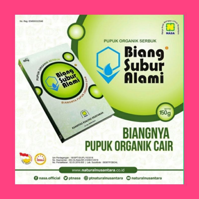 BIANG SUBUT ALAMI/PUPUK NASA/PUPUK ORGANIK.PUPUK BEST SELLER