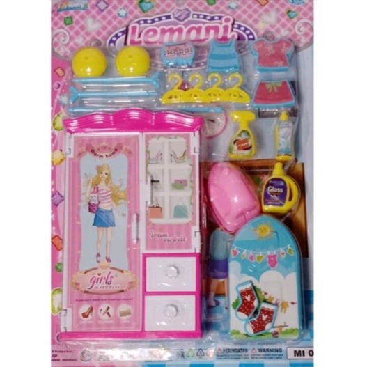 Mainan Lemari Baju Setrika Mini Set Besar Murah Meriah