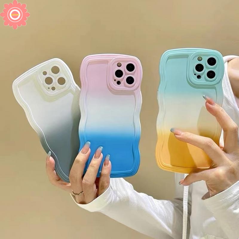 Soft Case TPU Warna Gradasi Untuk Oppo A57 2022 A95 A55 A3s A16K A96 A54 A15 A12 A74 A76 A16 A15s A7 A53 A9 A53 A16E A35 A2 A35 A33S A72