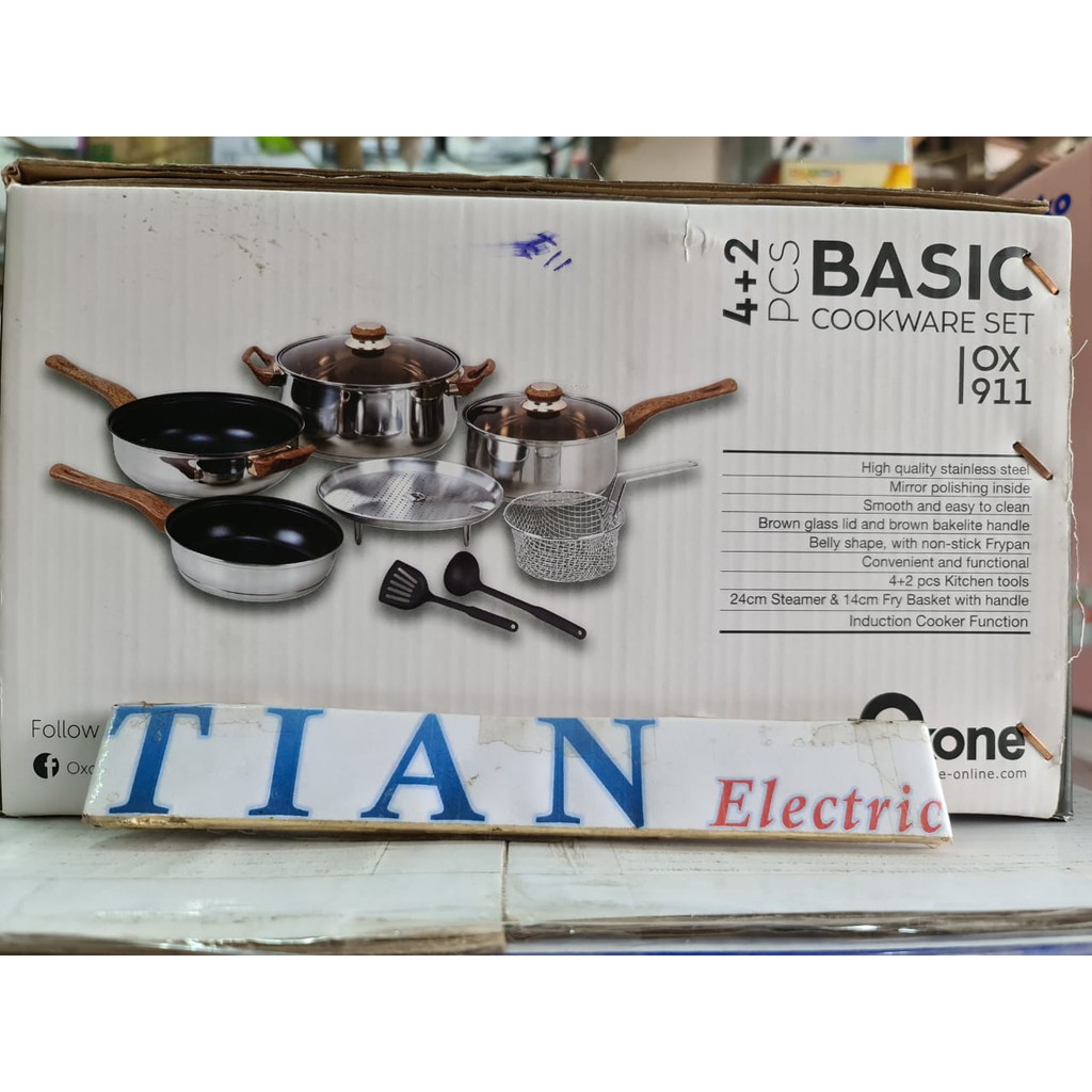 OXONE OX-911 Cookware Set / Panci Set Stainless