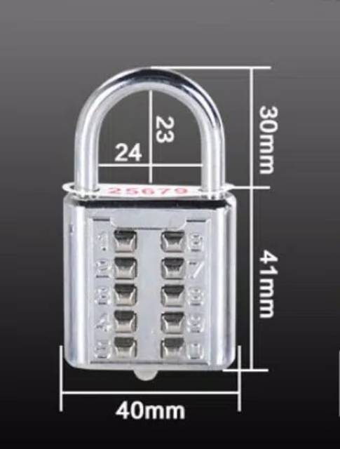 Gembok pin 10 digit / gembok nomor praktis tanpa kunci / ideal buat yang suka instant. Kualitas no 1
