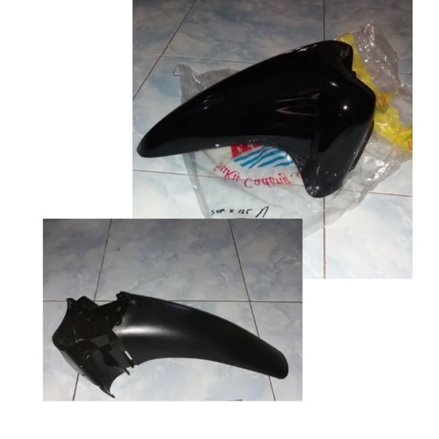 WIN - Spakbor Depan Set A dan B Supra X 125 Lama Hitam