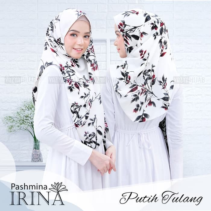Pashmina Irina by Vazya Hijab - Putih Tulang