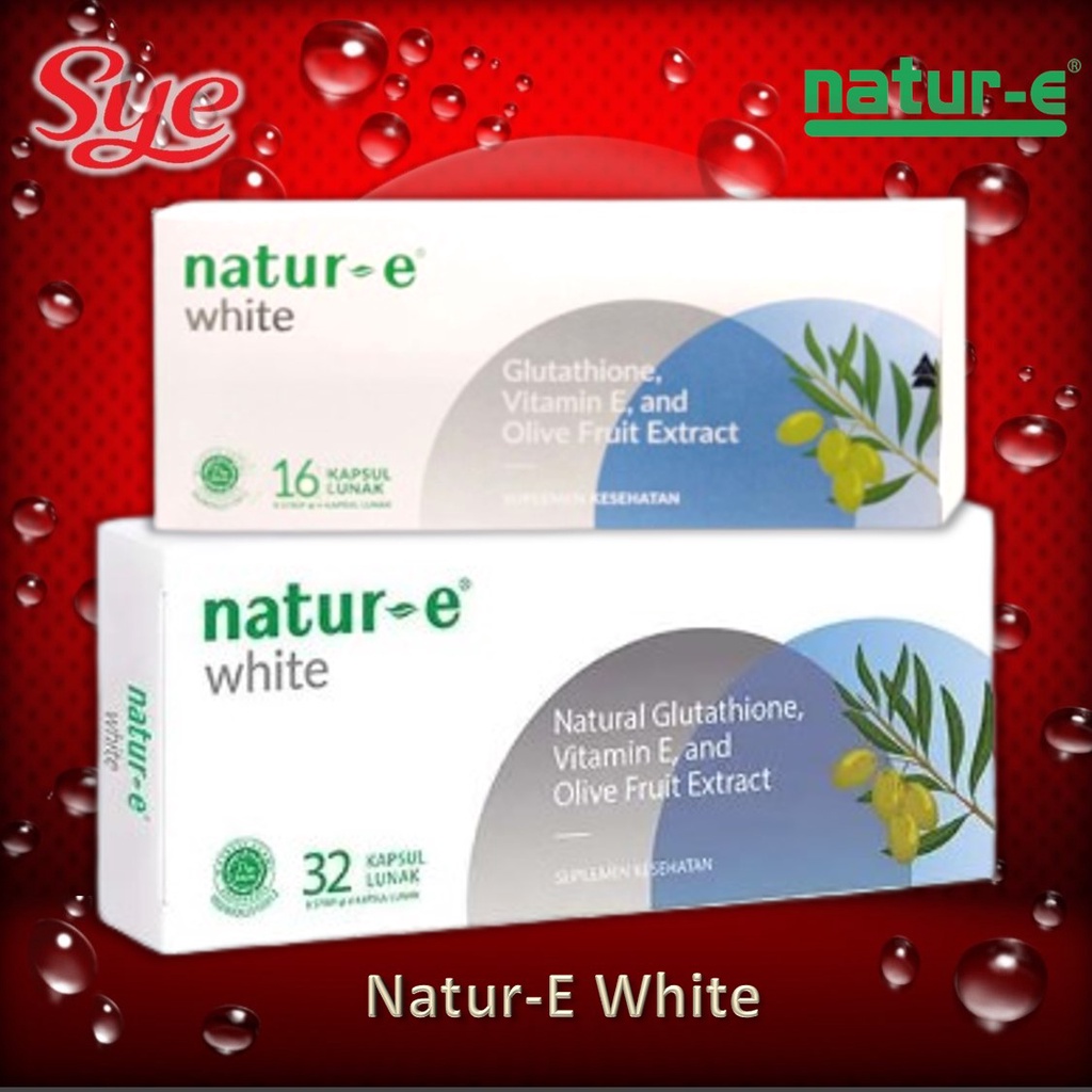 BPOM NATUR-E WHITE BRIGHTENING ISI 16 ATAU 32 KAPSUL / NATUR E / SYE