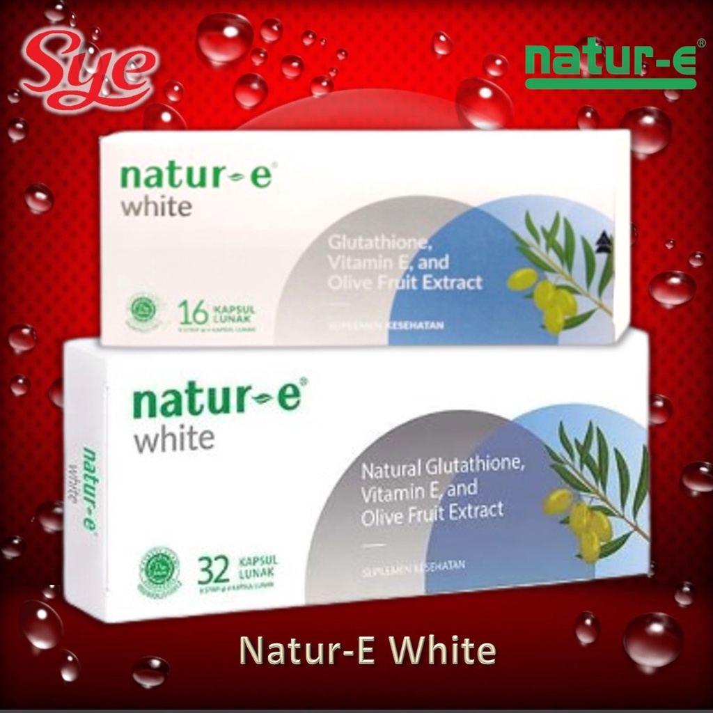 BPOM NATUR-E WHITE BRIGHTENING ISI 16 ATAU 32 KAPSUL / NATUR E / SYE