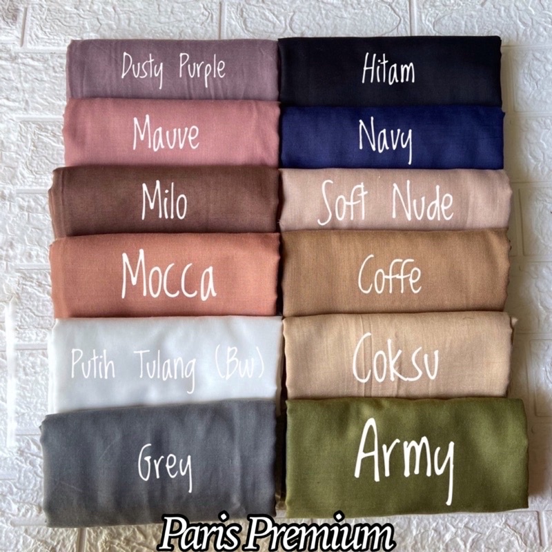 JILBAB SEGI EMPAT KERUDUNG PARIS JADUL VARISHA POLOS WARNA NECI 2 SISI UK 110x110 SERAGAM