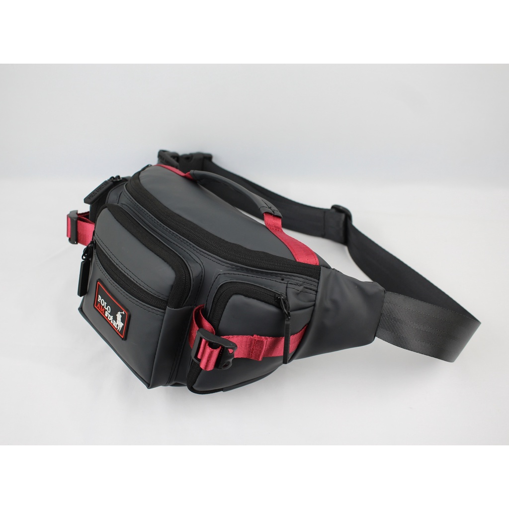 Waistbag Waterproof Tas Pinggang Pria Anti Air Polo Amstar Best Quality Tas Selempang Bahu Tas Unisex