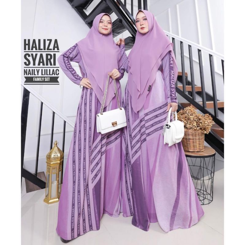 Gamis Naily Lilac by Haliza Syari
