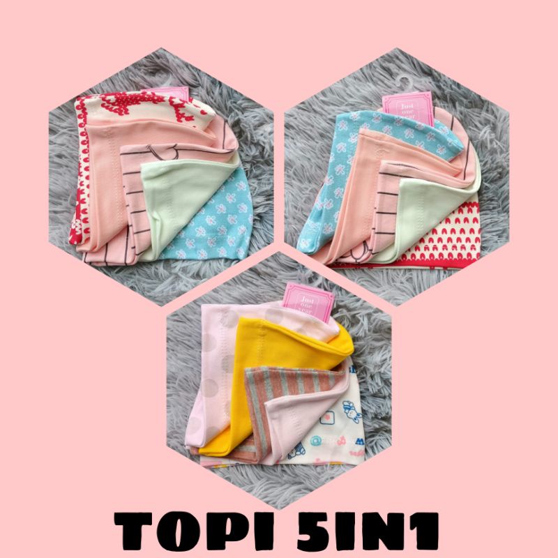 TOPI BAYI KUPLUK BABY 5IN1 IMPORT RATUSAN MOTIF