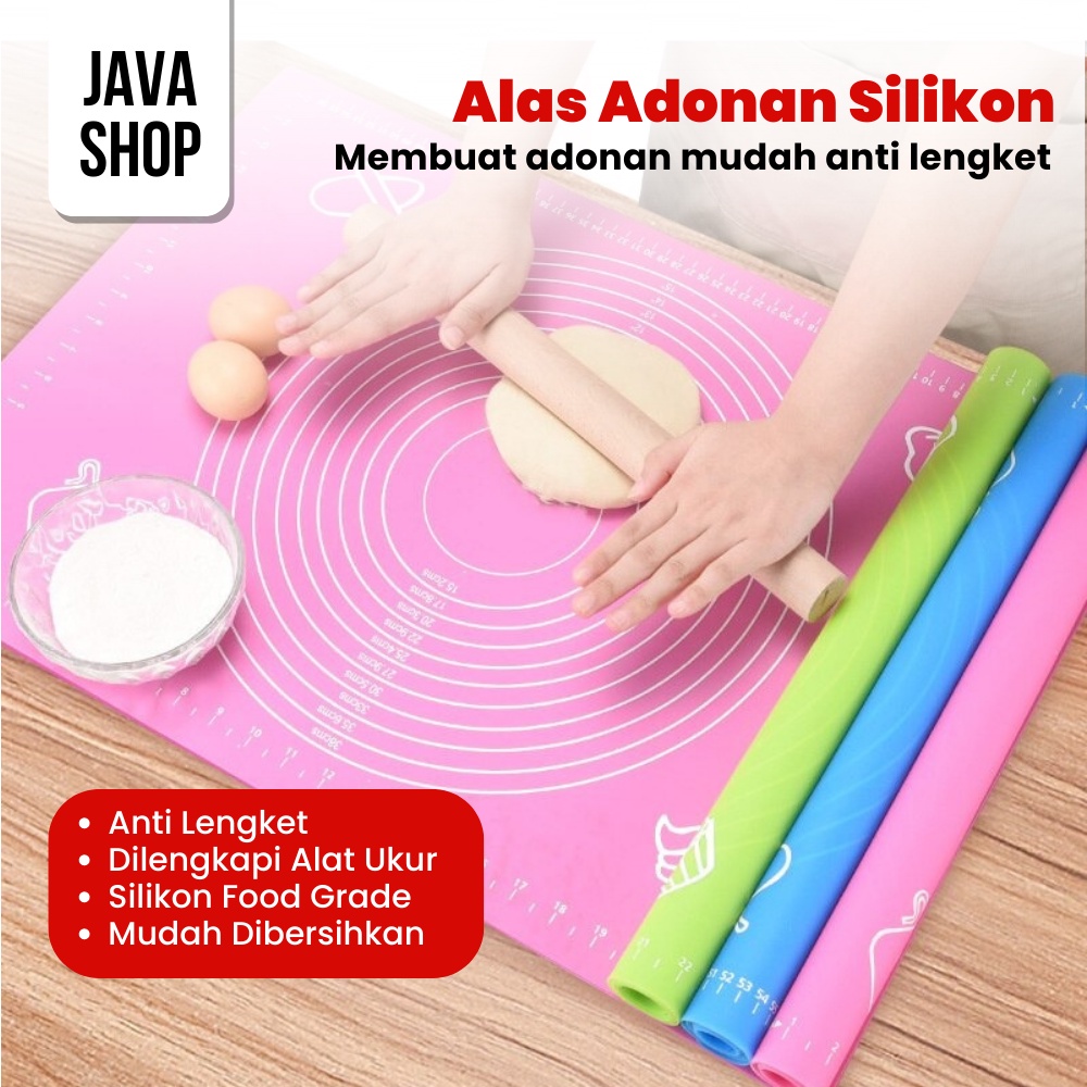 JAVASHOP Alas Adonan Kue Silikon Anti Lengket Baking Mat