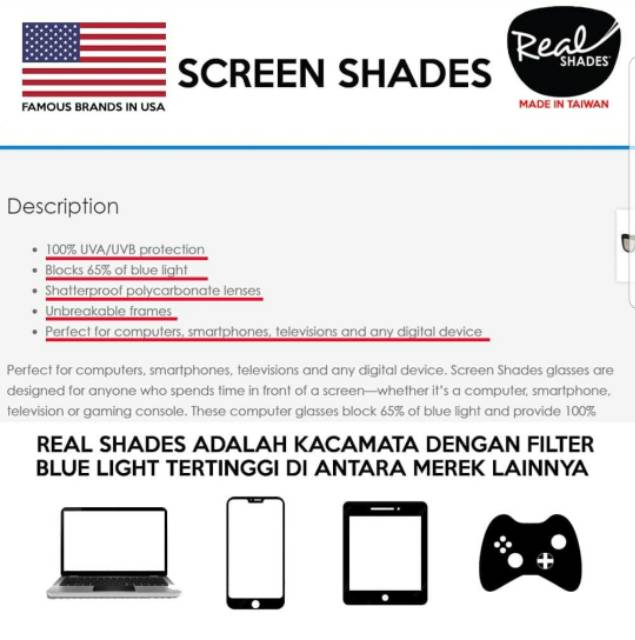 Real Shades Screen Shades Chill Kacamata Anak