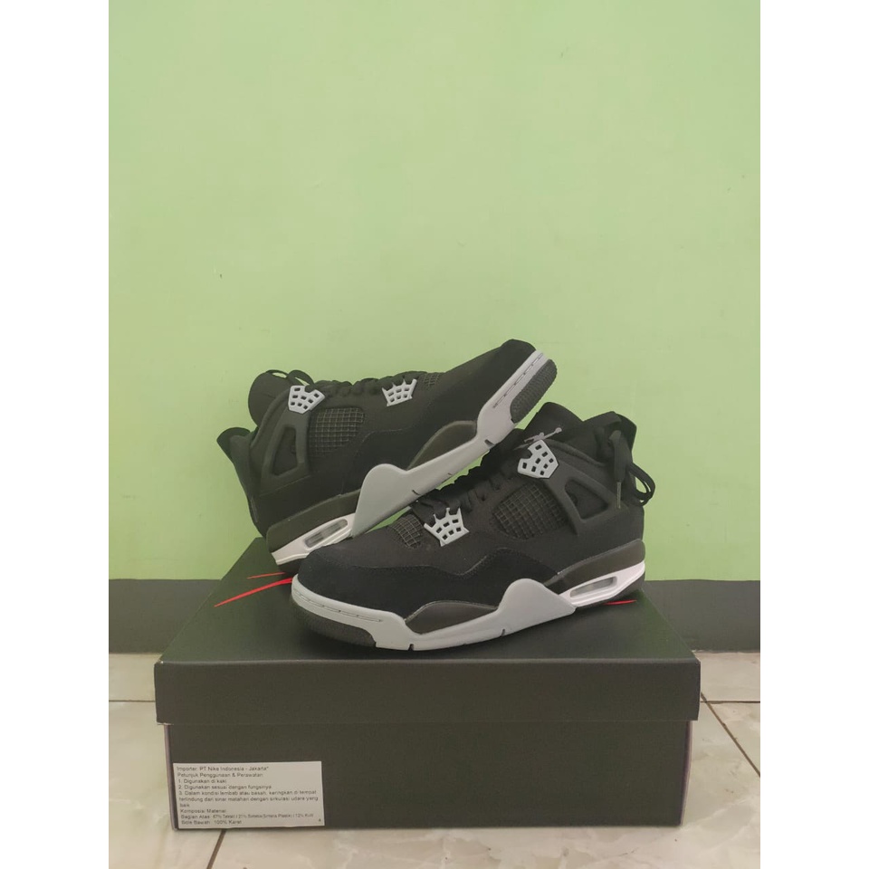Nike Air Jordan 4 Retro SE Black Canvas Authentic 100%