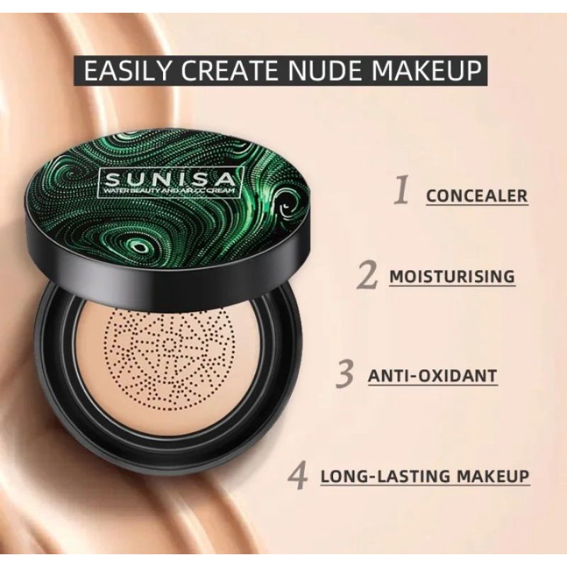 BIOAQUA sunisa bedak coushion waterproof 20g menutupi pori2 full
