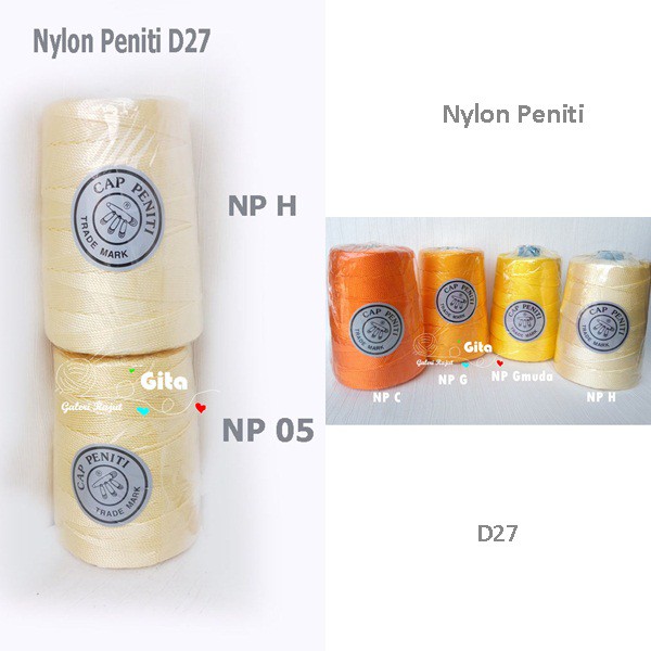 Benang Rajut Nylon Cap Peniti D27