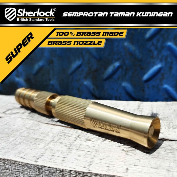 Semprotan Air Lurus Kuningan Taman Cuci Motor Mobil Sherlock Spray Nozzle