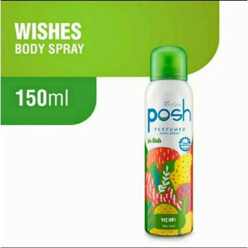 POSH BODY SPRAY PARFUM 150 ML HIJAU WISHES NOT DEODORANT