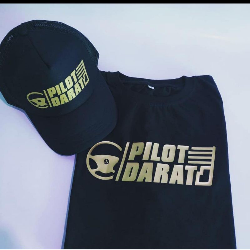 KAOS PILOT DARAT BONUS TOPI