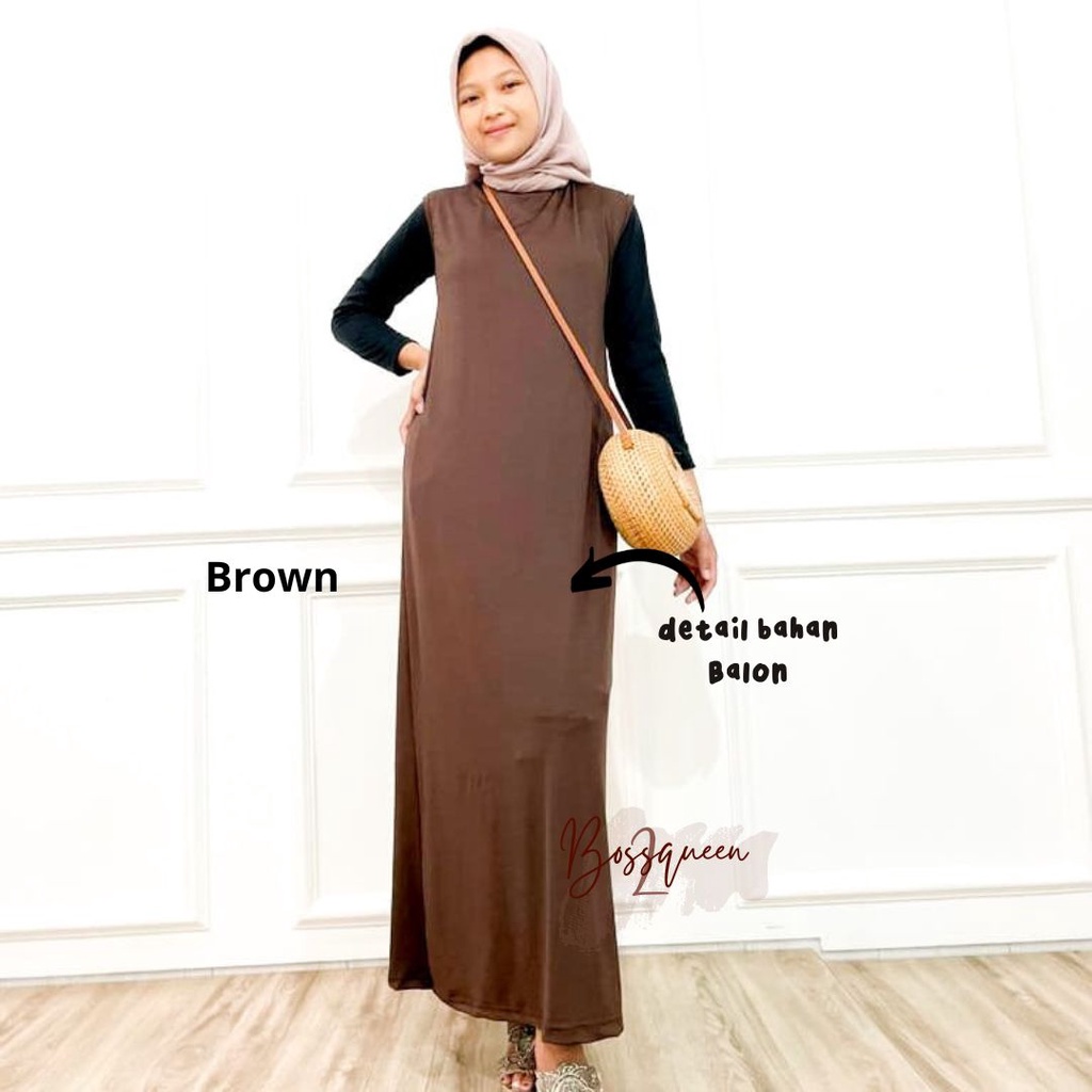 NNER DRESS SPAN SIZE M L XL XXL / GAMIS MANGSET TANPA LENGAN  TERMURAH (COD ) / INNER DRESS SLEEVELEES / INNER DREES TURLENECK