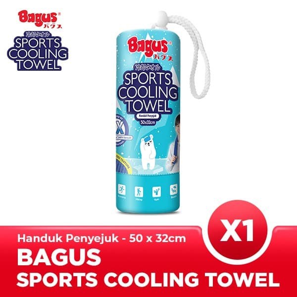 Bagus Sport Cooling Towel Handuk Olahraga Biru Kecil Uk 50 x 32 cm