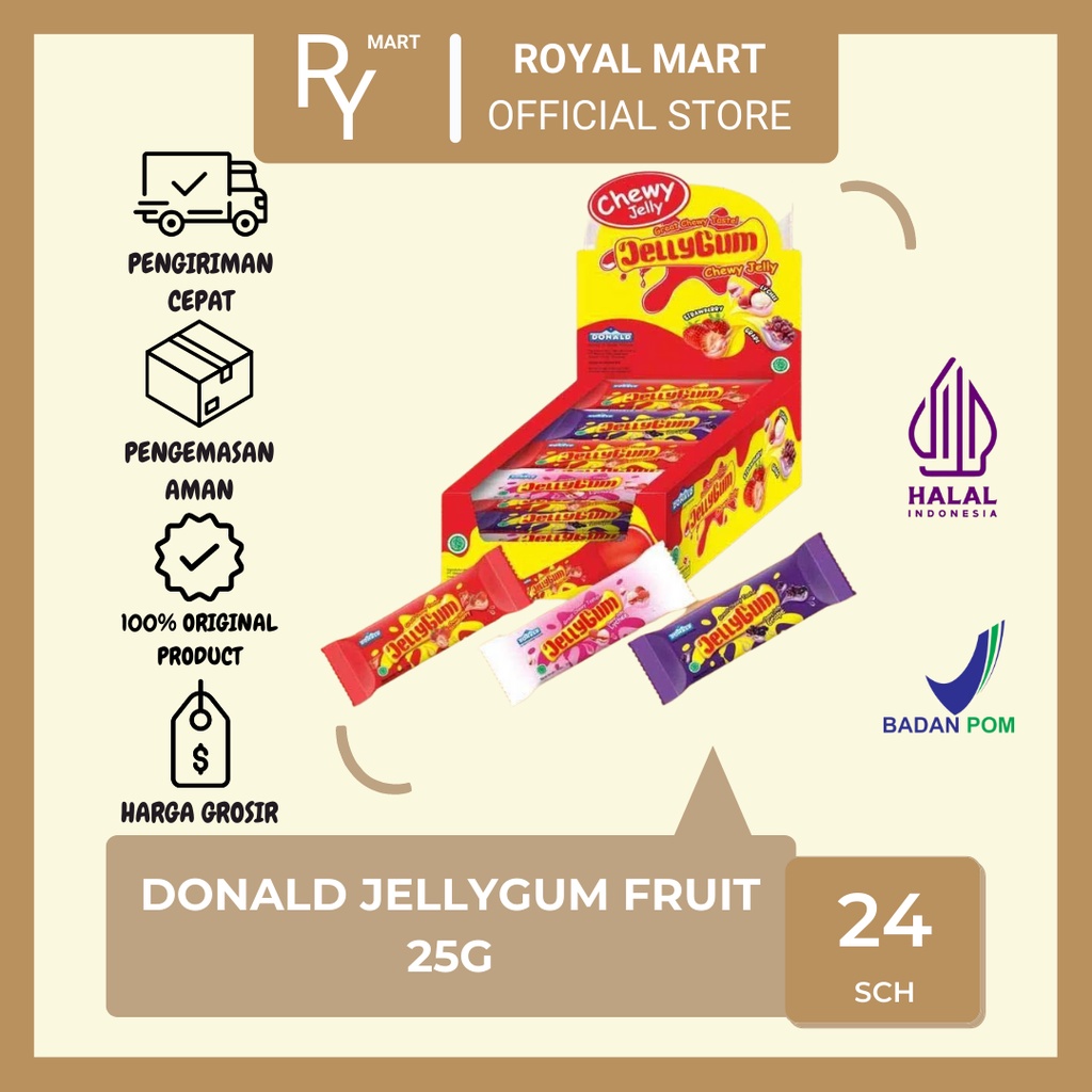 

Donald Jellygum Fruit Box 25g x 24's