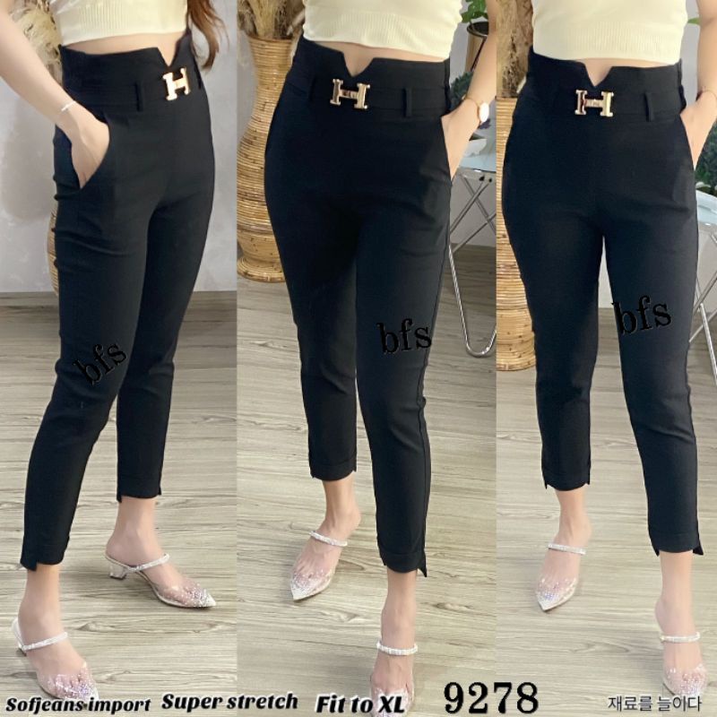 Celana Warna Soft Jeans Stretch Import 9287