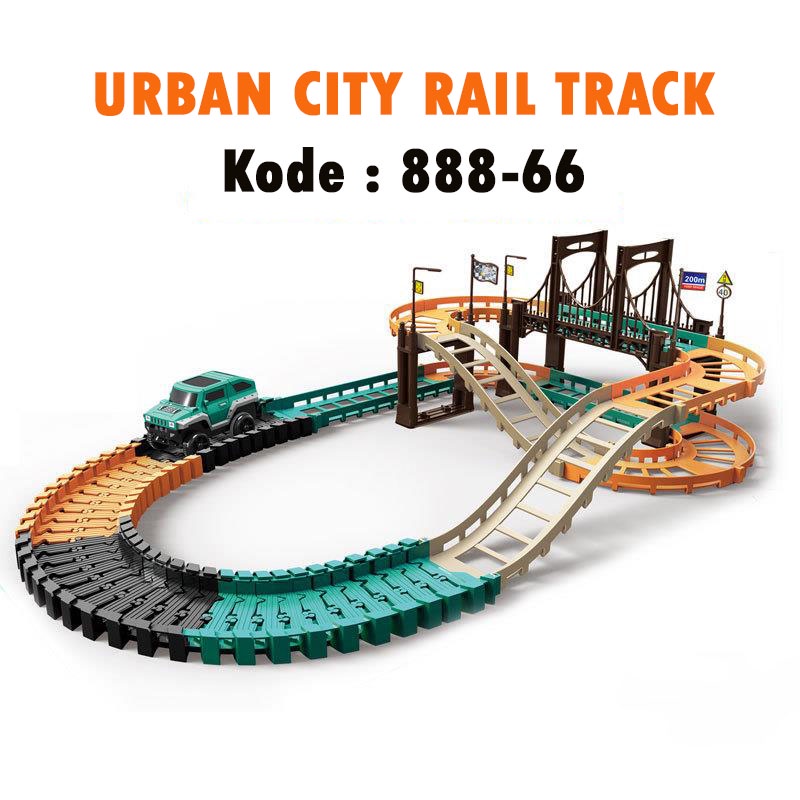 Mainan Anak Mobil Mobilan Urban City Rail Track Outerspace Track City Truck Rel