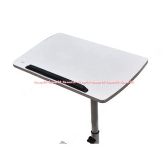 Odi Adjustable Desk Table Meja Laptop Belajar Rumah Sakit Dengan Ketinggian Bisa Disesuaikan Pakai Roda Berputar 360 Derajat Odd White Putihi