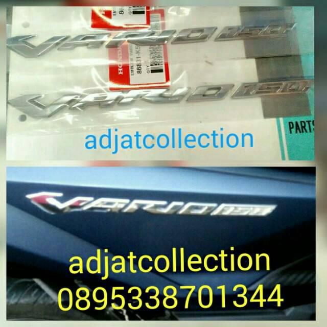 Emblem Khusus Honda Vario 150 Timbul 3D Original