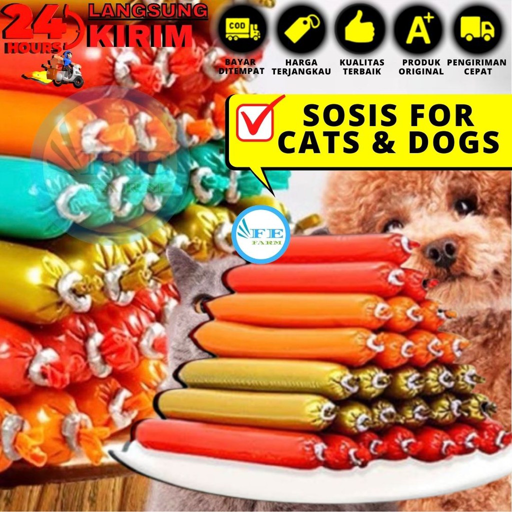 Snack Kucing Anjing Vitamin Sosis Kucing Cemilan Pet FEFARM